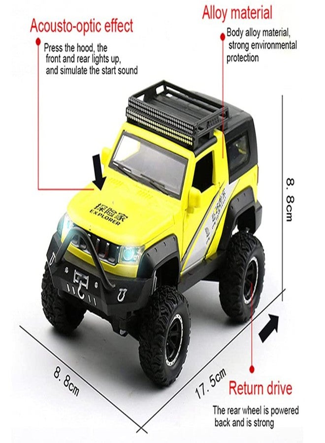 VARIYA ENTERPRISE® 1:32 BAIC Jeep Toy Car Metal Pull Back Diecast Car with Openable Door and Sound Light, Gifts Toys for Kids【 Yellow 】 - Image 3